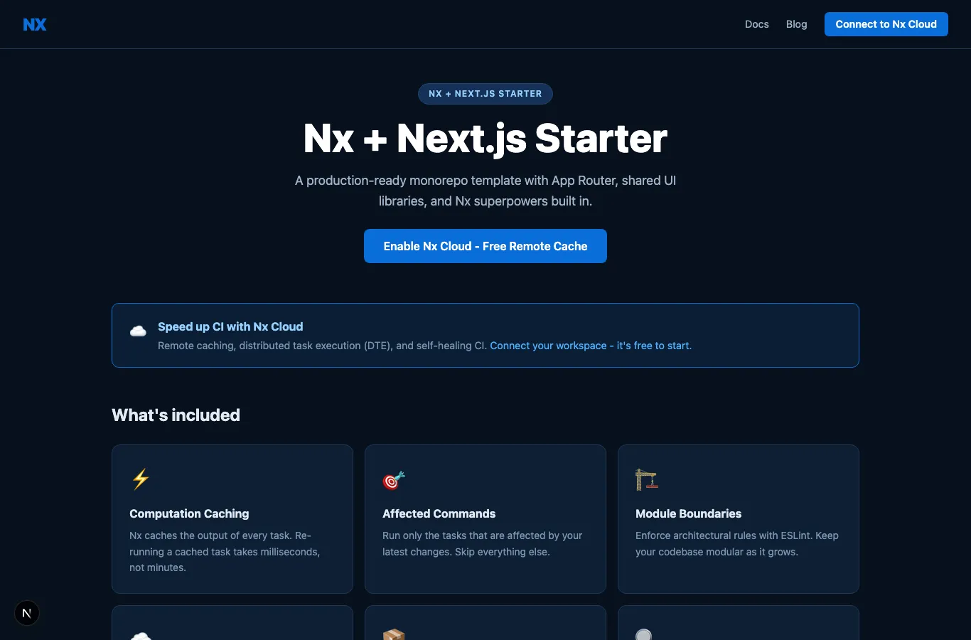 Next.js template preview